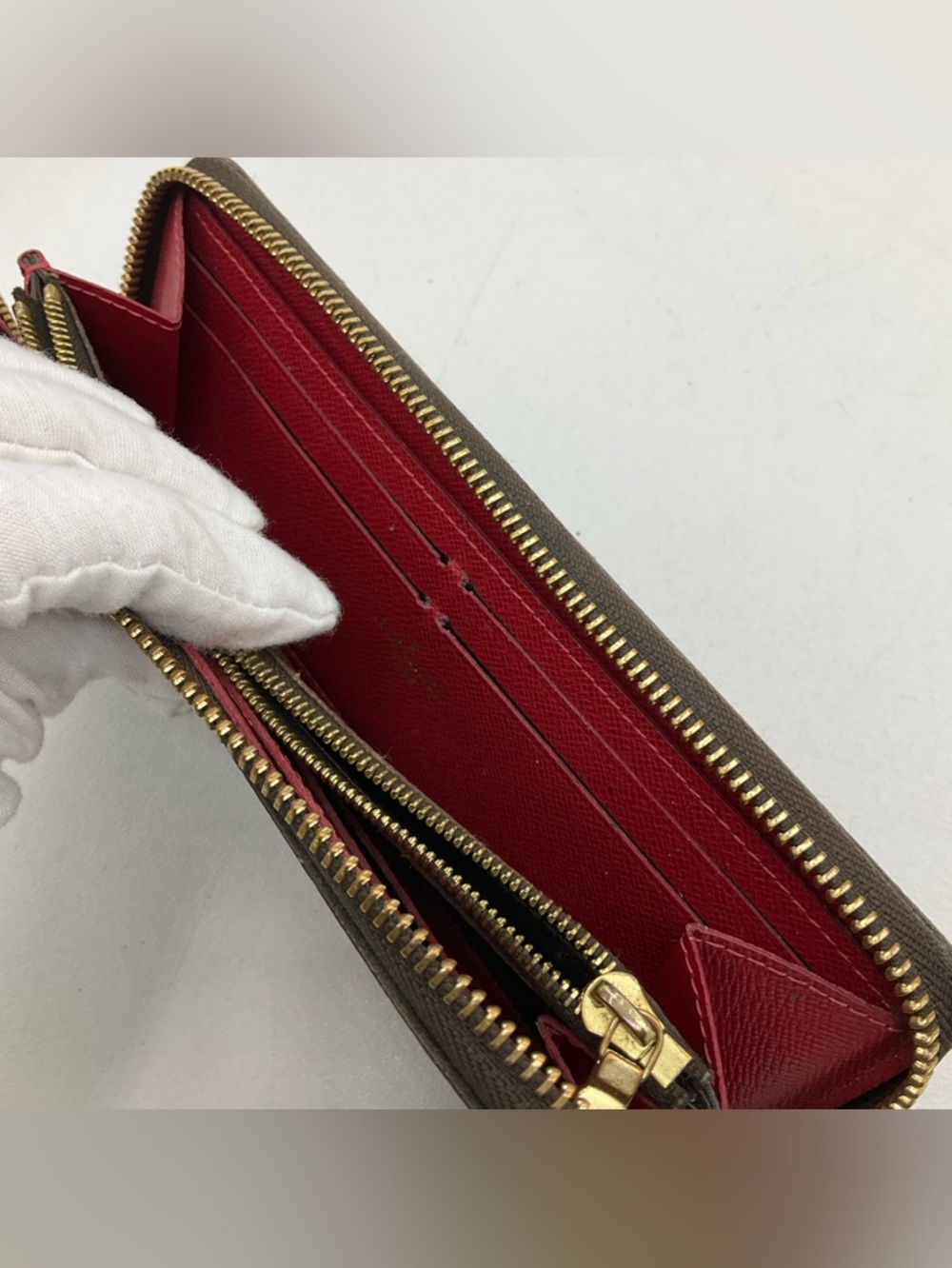 Louis Vuitton Damier Ebene Clemence Brown Zip Around Wallet - Picture 16 of 16